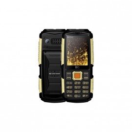 Мобильный телефон BQ 2430 Tank Power Чёрный+Золотой