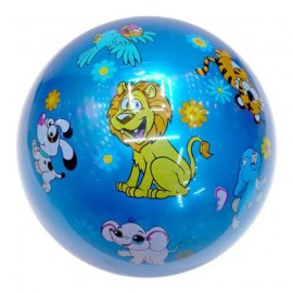 Мяч Зоопарк 22см, с наклейкой, цвет в ассорт. в пак. в кор.300шт