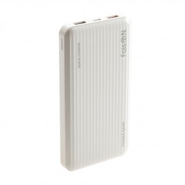 Портативный аккумулятор FaisON FS-PB-897, Classic, 10000mAh, пластик, PD, QC3.0, 2 USB выхода, Type-C, индикатор, 3.0A, цвет: белый