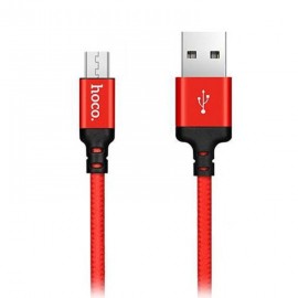 Кабель USB - Type-C HOCO X14 Times speed, 1.0м, круглый, 2.0A, ткань, цвет: красный