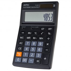 Калькулятор Perfeo (PF_B4853) бухгалтерский; 12-разр. (черный)