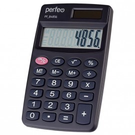 Калькулятор Perfeo (PF_B4856) карманный; 8-разр. (черный)