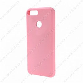 Чехол силиконовый FaisON для XIAOMI Redmi 7A, №06, Silicon Case, тонкий, непрозрачный, матовый, цвет: светлый, розовый