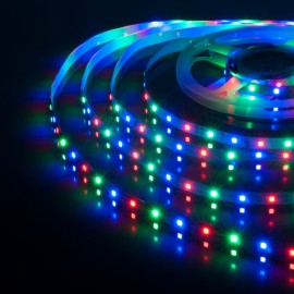 Ecola LED strip PRO 4,8W/m 12V IP20 10mm 60Led/m RGB разноцветная светодиодная лента на катушке 5м. (1/20)