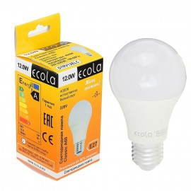 Лампа светодиодная ECOLA Light classic 12,0W A60 220V E27 2700K (композит) 110x60 (1 из ч/б уп. по 4) (4/10